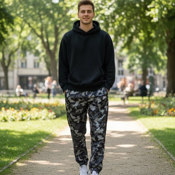 Nike Men’s Medium Cargo Pants Camo Print | Athletic Streetwear - Picture 9 of 9